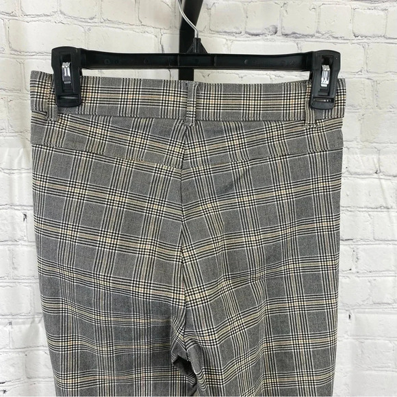 Zara Plaid Skinny Viscose Blend Pants Size Medium - Picture 3 of 6